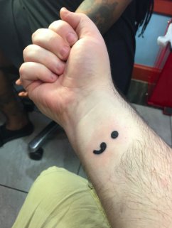 semi-colon tattoo